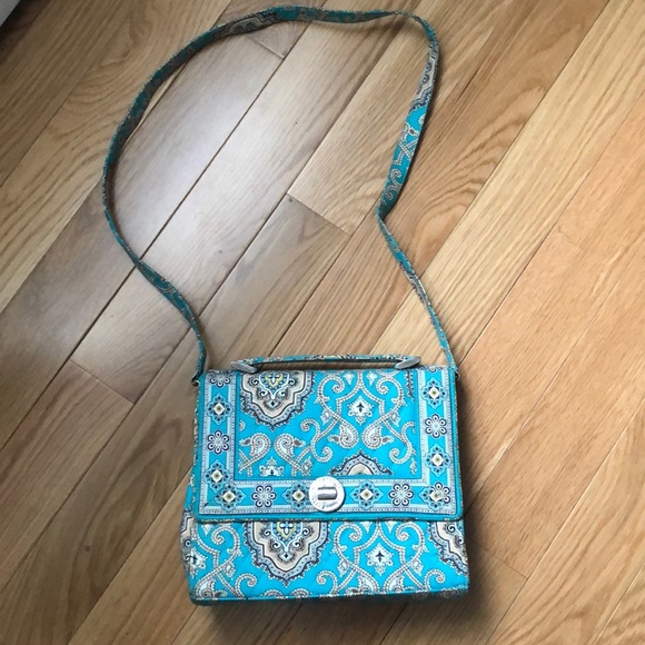 NWOT Vera Bradley Totally Turq Julia Handbag - Picture 1 of 5